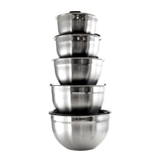 MegaChef 5 Piece Stackable Mixing Bowl