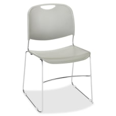 Lorell Plastic Stacking Chair Gray Set