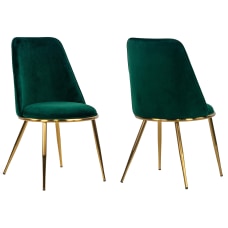 Glamour Home Anzu Dining Chairs Green