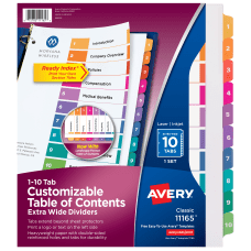 Avery Extra Wide Ready Index Dividers