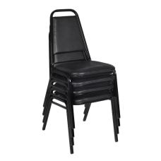 Regency Restaurant Vinyl Stacking Chairs Black