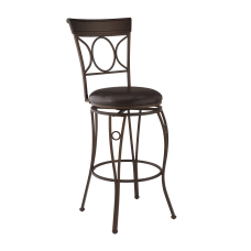 Linon Taylor Faux Leather Armless Swivel