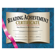 Hayes Reading Achievement Certificates 8 12