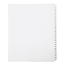 SKILCRAFT Index Divider Sheets With Numerical