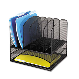 Safco Onyx Desk Organizer Black Office Depot
