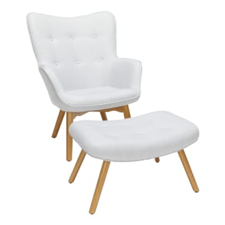 Ofm 161 Collection Lounge Chairottoman Gray Office Depot